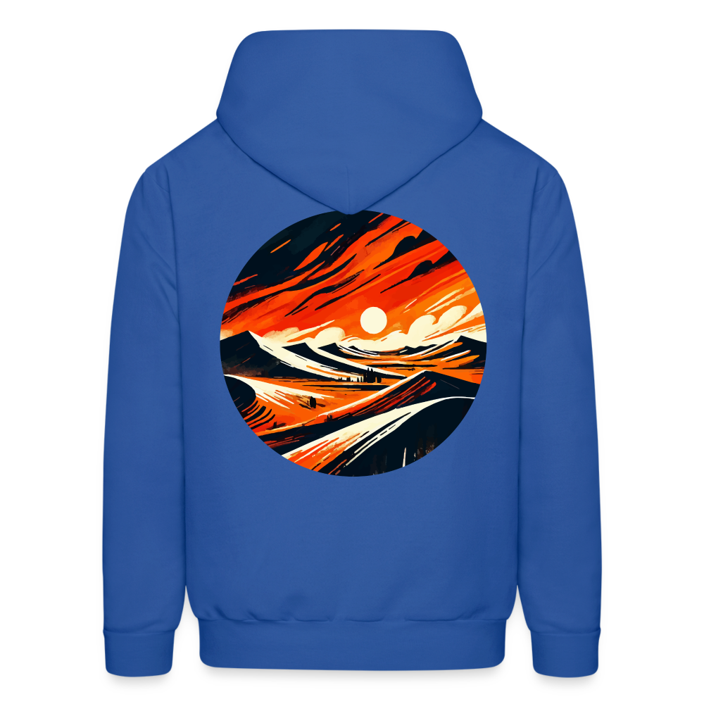 Men's Desert Dunes Graphic Hoodie with Logo - royal blue