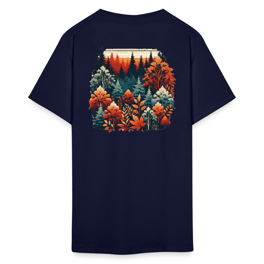 Autumn Leaves: Unisex Classic T-Shirt - navy