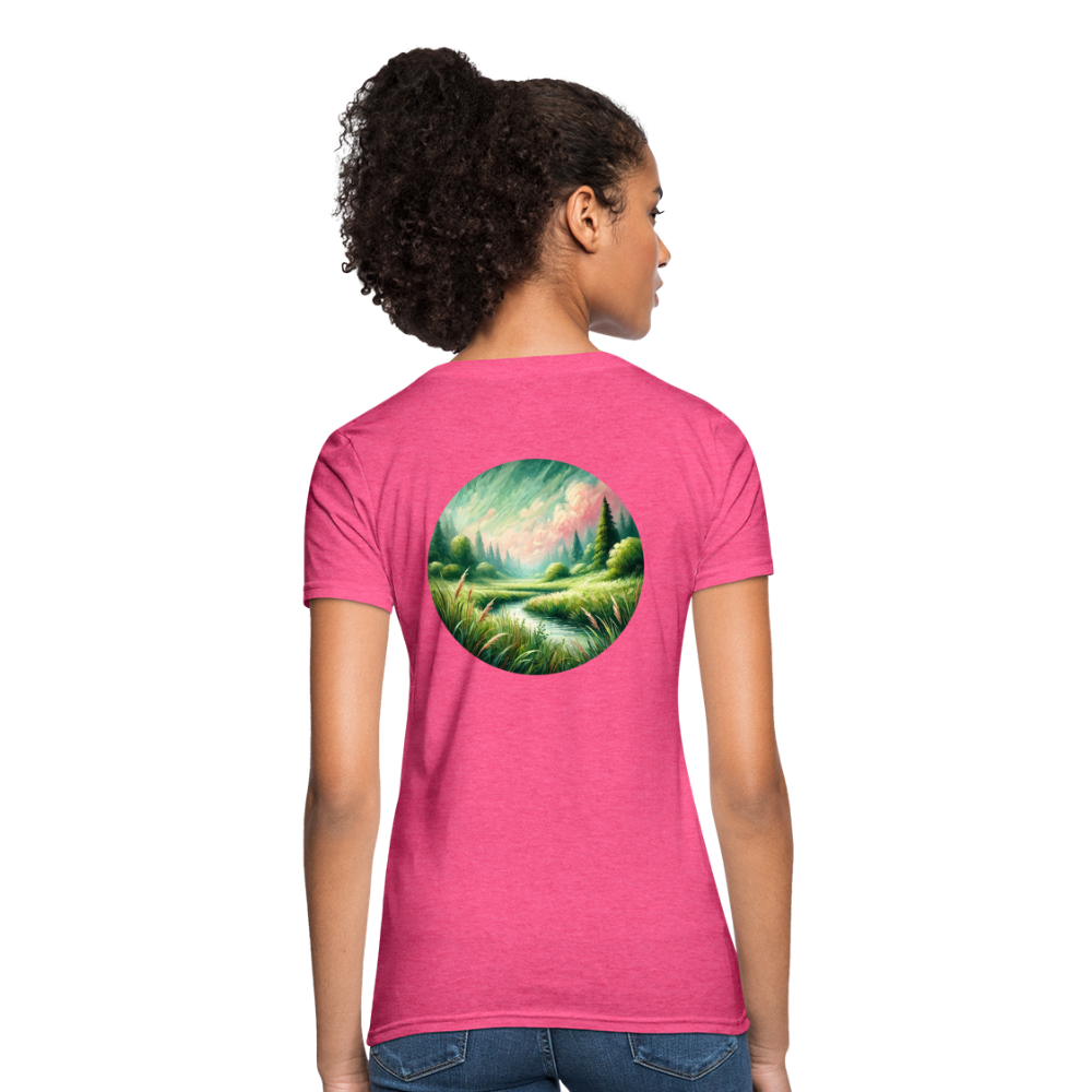 Women's Meadow Graphic T-Shirt with Logo - heather pink