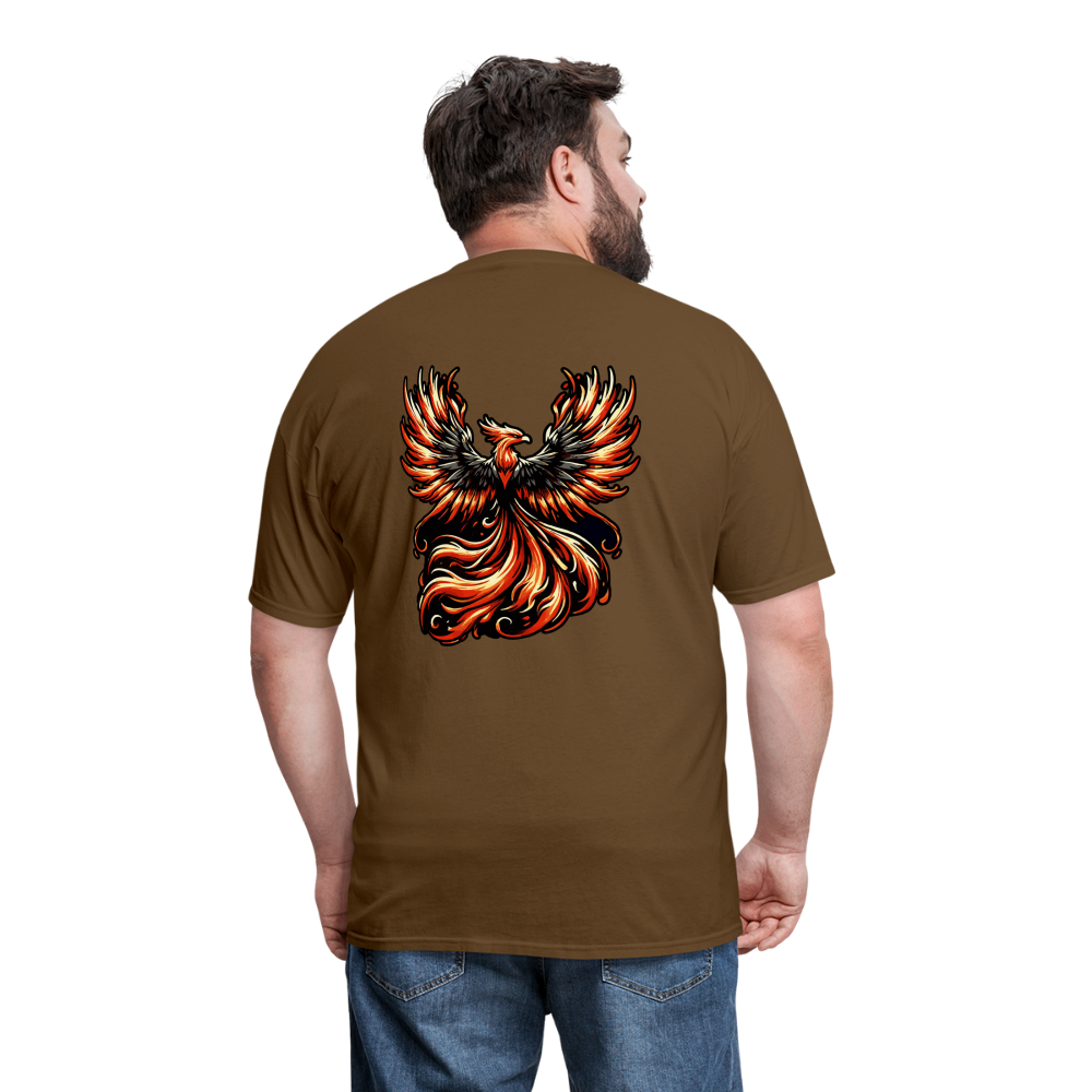 Phoenix Graphic Unisex Classic T-Shirt with Logo - brown