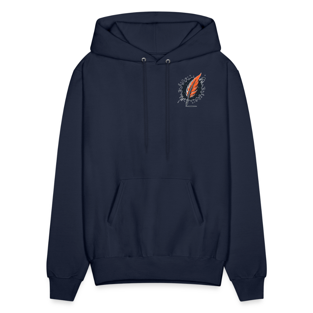 Men's Plain Hoodie with Logo - navy