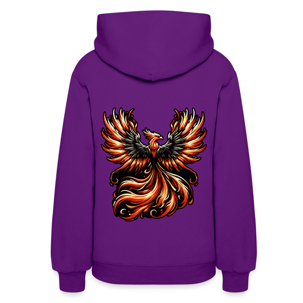 Women's Phoenix Graphic Hoodie with Logo - purple