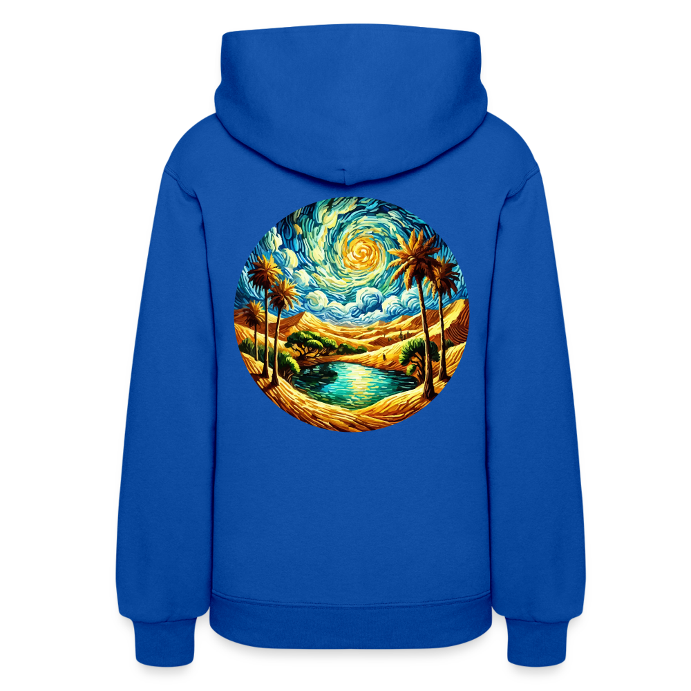 Women's Desert Oasis Graphic Hoodie with Logo - royal blue