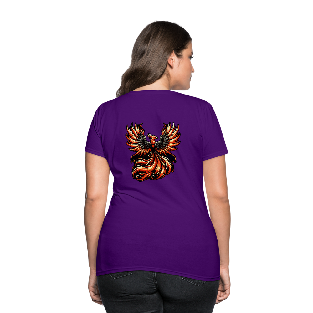 Women's Phoenix Graphic T-Shirt with Logo - purple