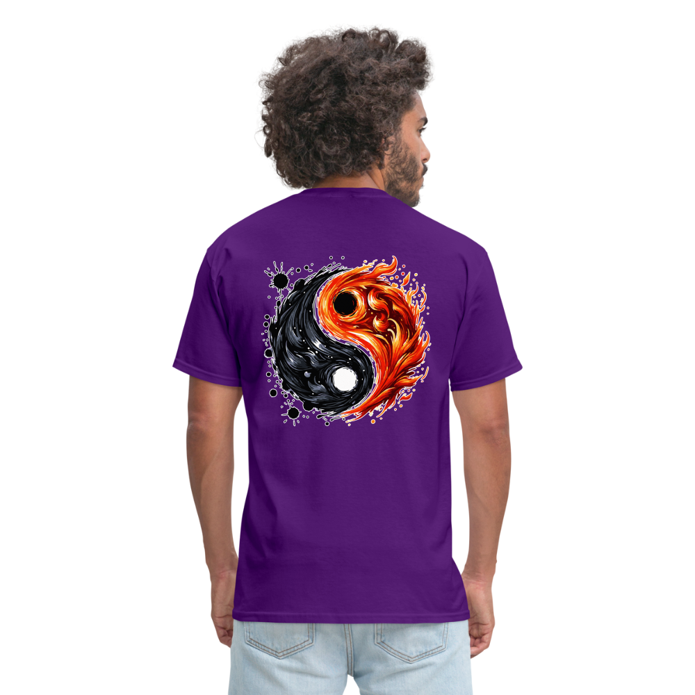 Official Yin and Yang Ink and Ember Unisex Classic T-Shirt with Logo - purple