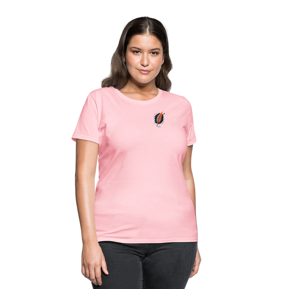 Women's River Pink and Blue Sky T-Shirt with Logo - pink