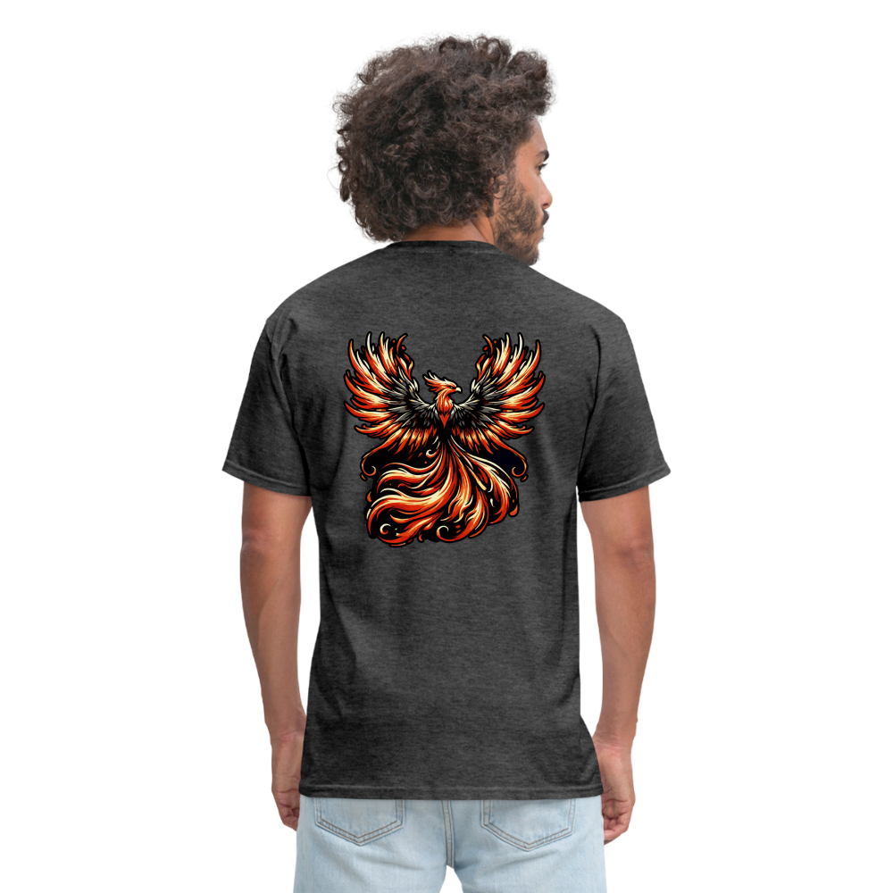 Phoenix Graphic Unisex Classic T-Shirt with Logo - heather black