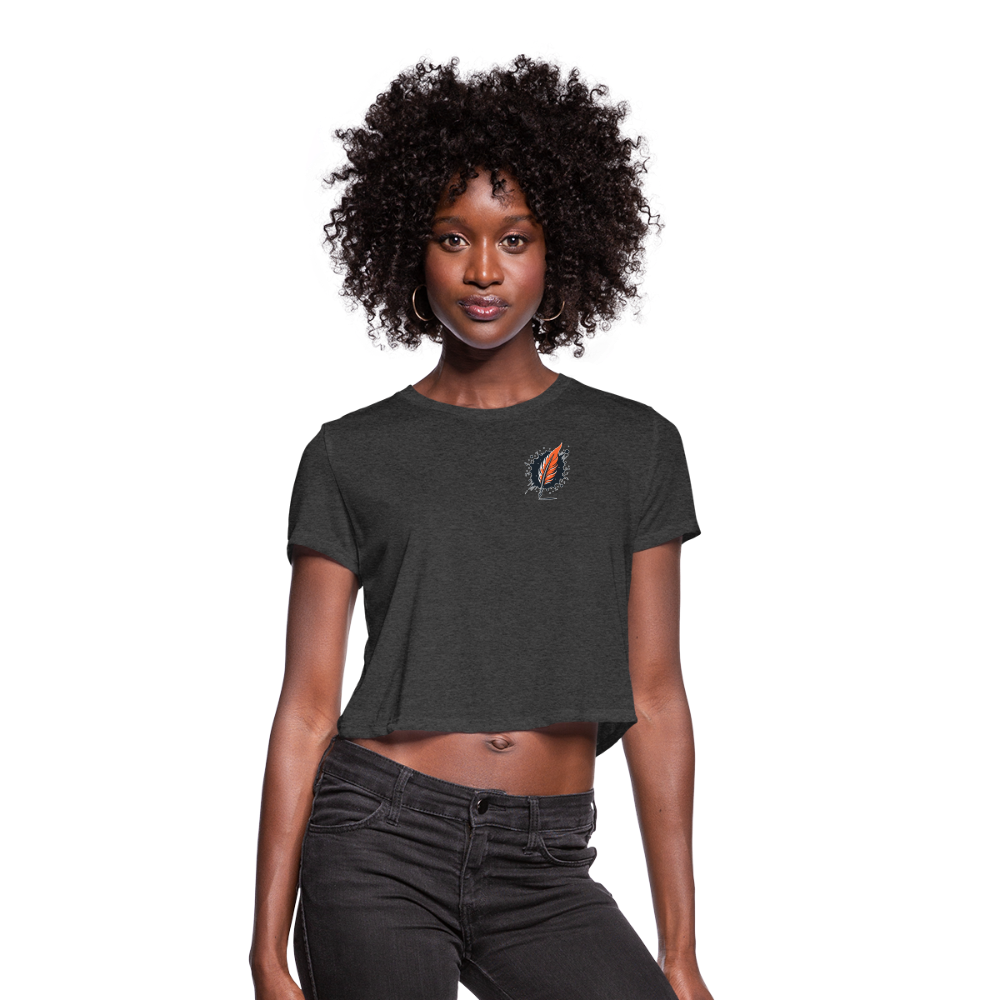 Women's Phoenix Graphic Cropped T-Shirt with Logo - deep heather