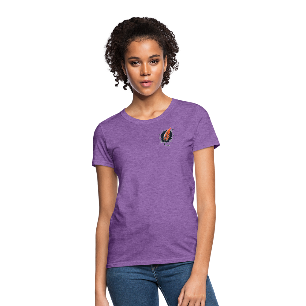 Women's Fine Line Labrador Graphic T-Shirt with Logo - purple heather