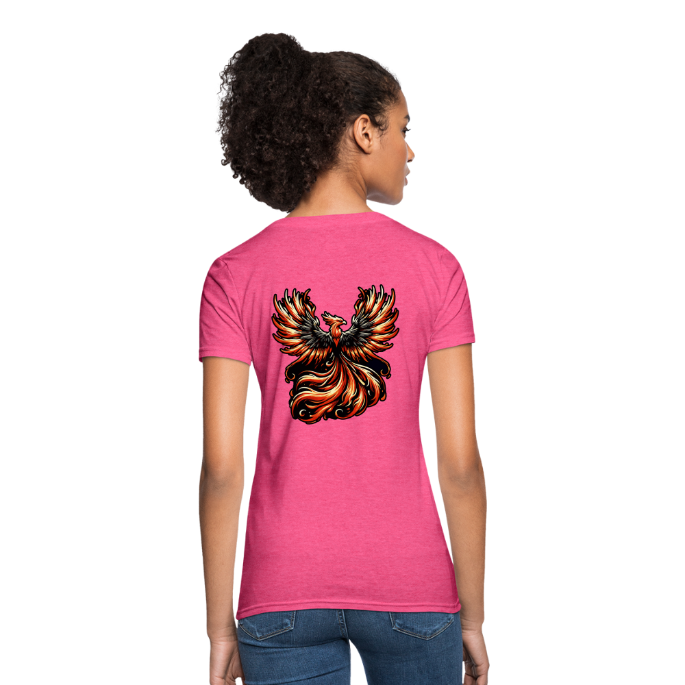 Women's Phoenix Graphic T-Shirt with Logo - heather pink