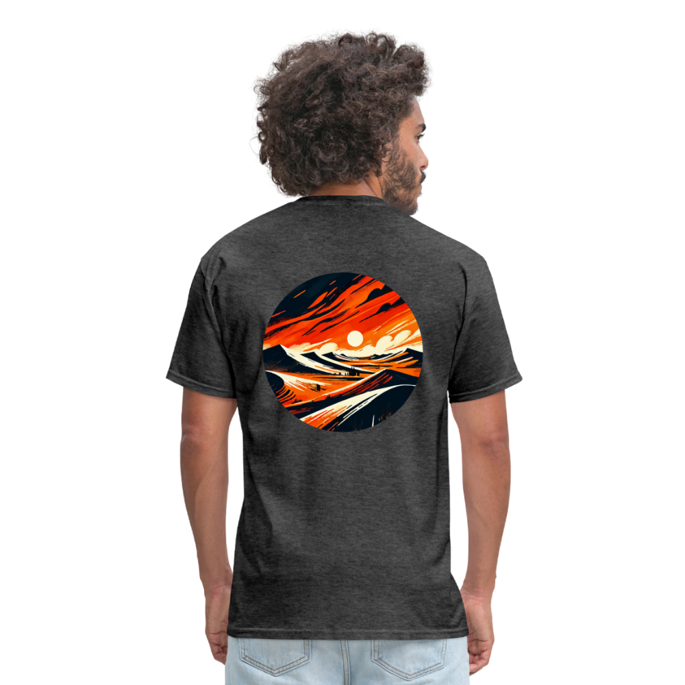 Desert Dunes Unisex Classic T-Shirt with Logo - heather black