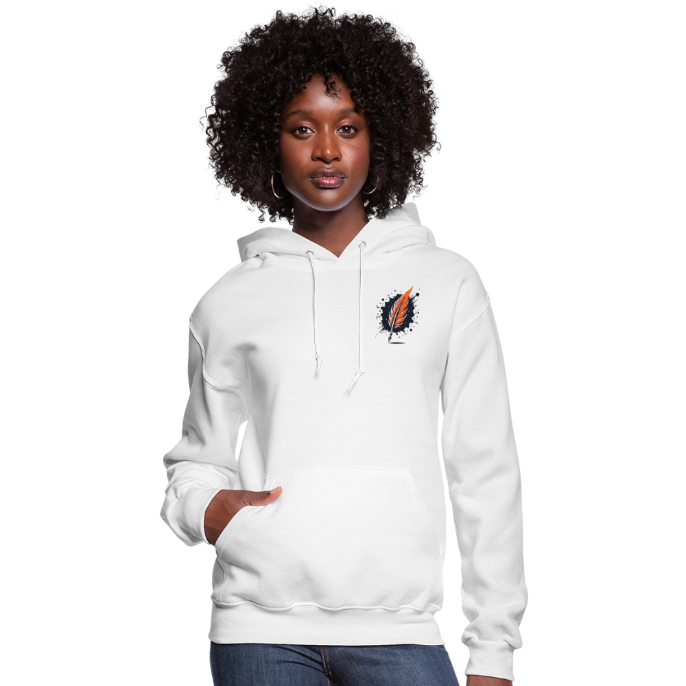 Women's Pink Wheat Field Graphic Hoodie with Logo - white