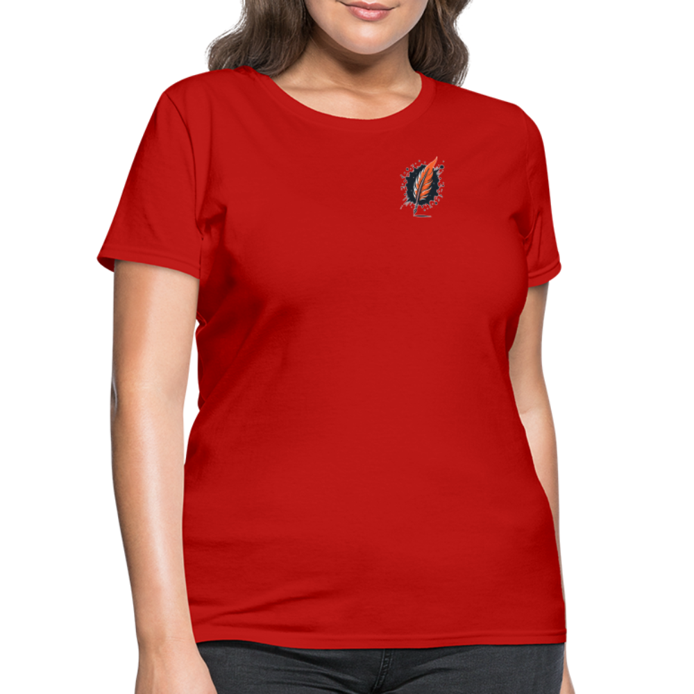 Women's Meadow Graphic T-Shirt with Logo - red