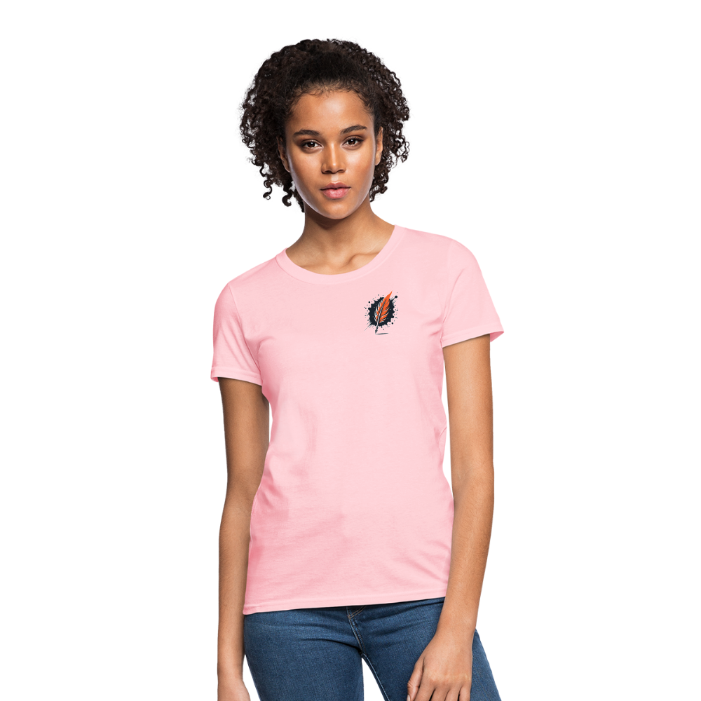 Women's River Pink and Blue Sky T-Shirt with Logo - pink