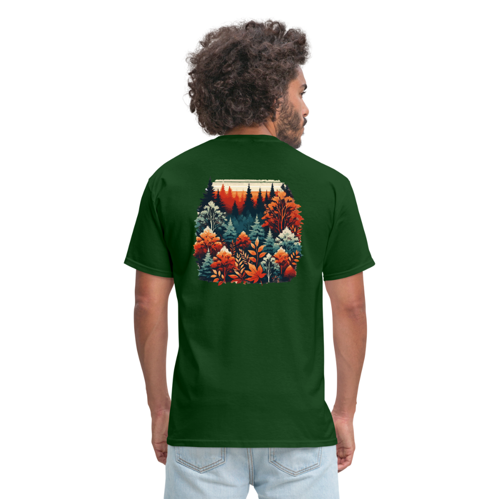 Autumn Leaves: Unisex Classic T-Shirt - forest green