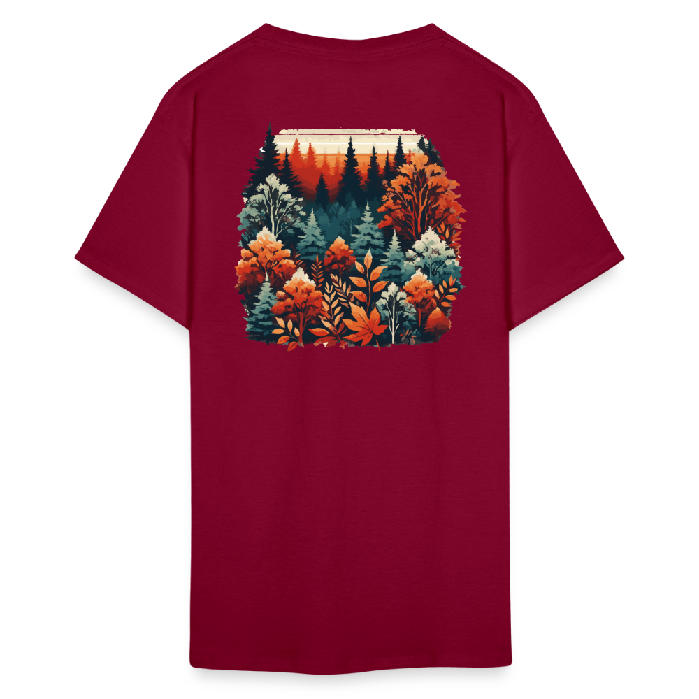 Autumn Leaves: Unisex Classic T-Shirt - burgundy