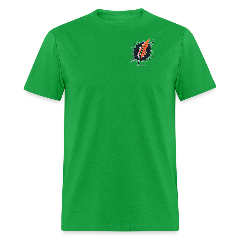 River Meadow Graphic Unisex Classic T-Shirt with Logo - bright green