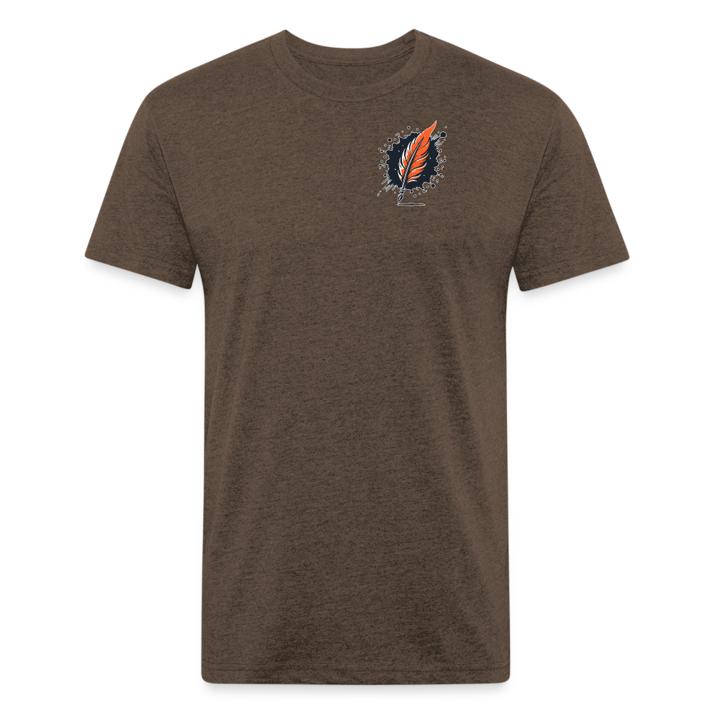 Wheat Field Graphic Unisex Fitted Cotton/Poly T-Shirt with Logo - heather espresso