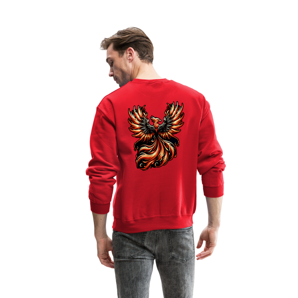 Phoenix Graphic Crewneck Sweatshirt with Logo - red