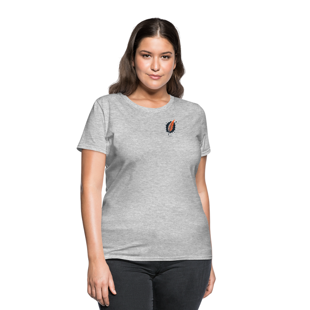 Plain Women's T-Shirt with Logo - heather gray