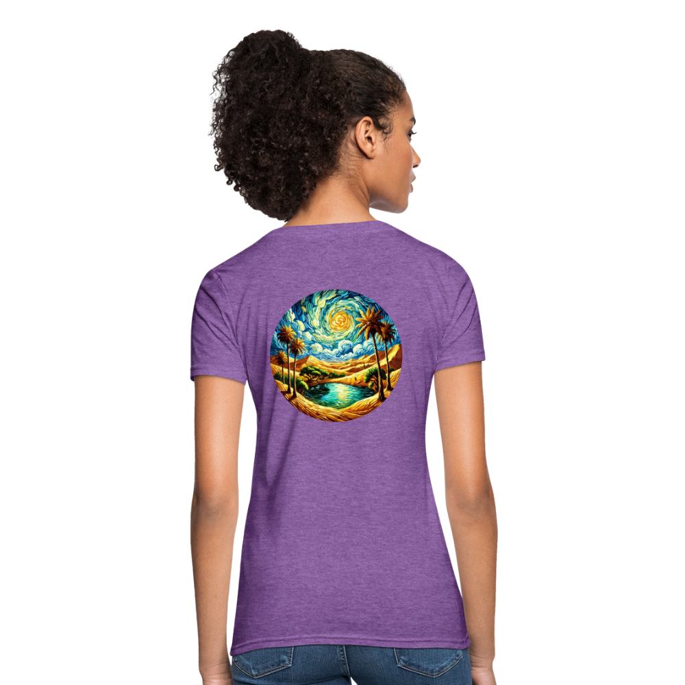 Women's Desert Oasis T-Shirt with Logo - purple heather