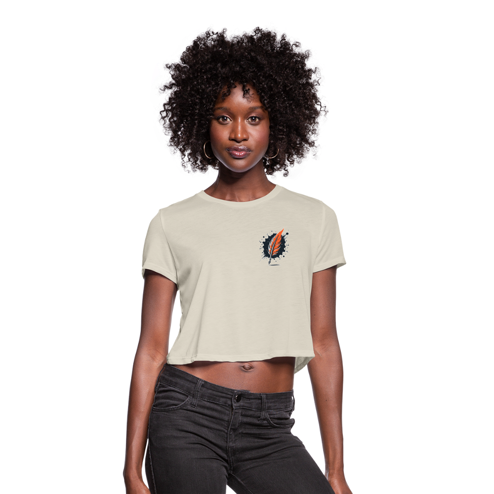 Autumn Leaves: Women's Cropped T-Shirt - dust