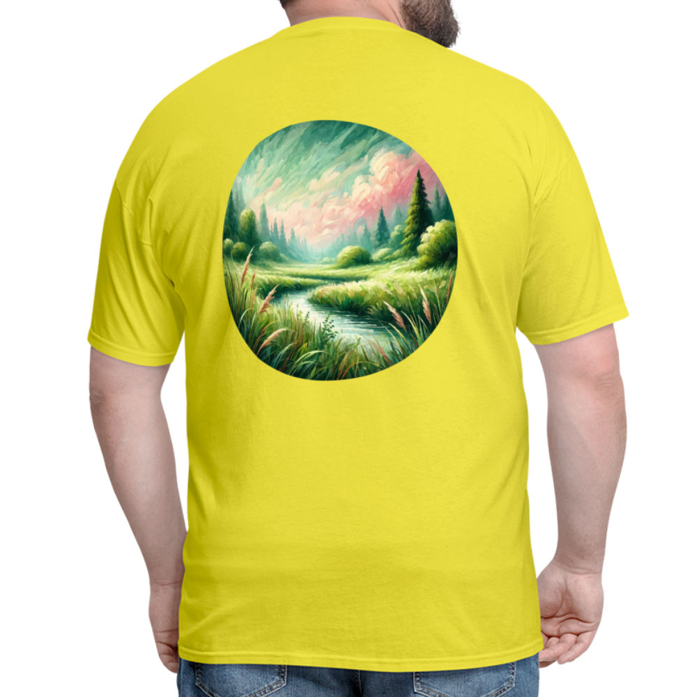 Meadow Graphic Unisex Classic T-Shirt with Logo - yellow