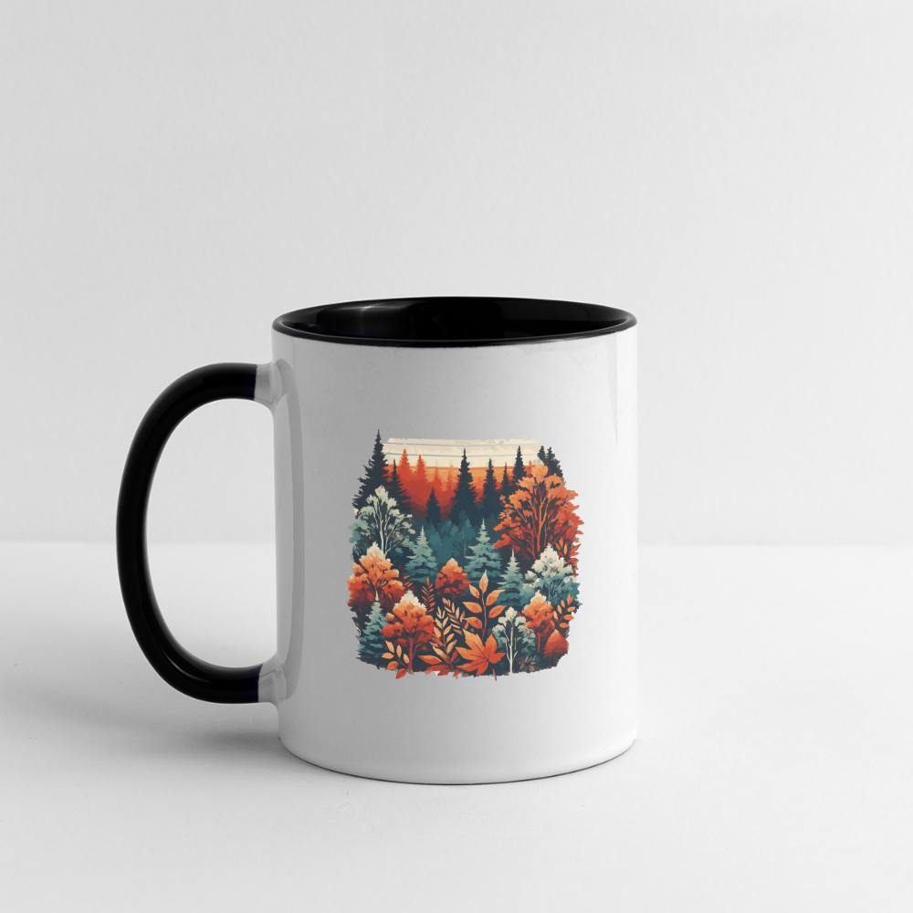 Autumn Leaves: Contrast Mug - white/black