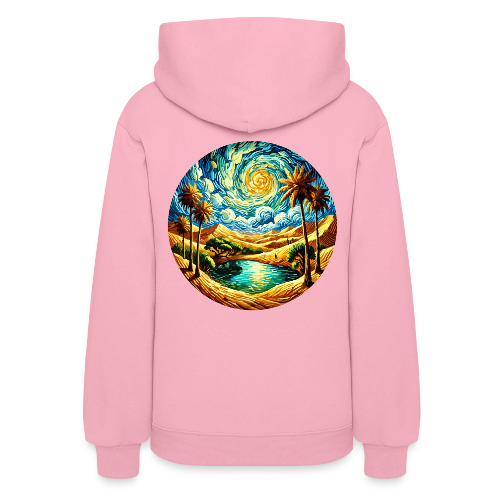 Women's Desert Oasis Graphic Hoodie with Logo - classic pink