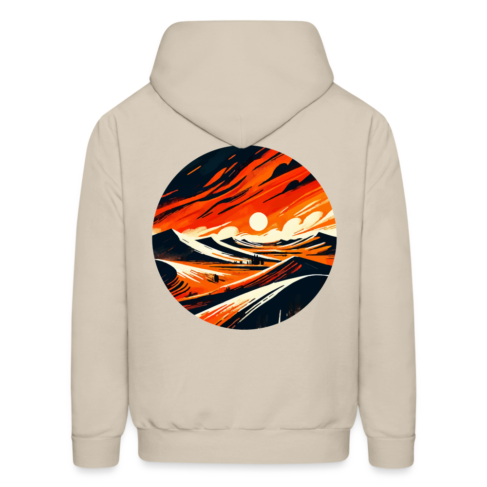 Men's Desert Dunes Graphic Hoodie with Logo - Sand