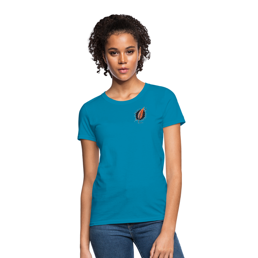 Women's Phoenix Graphic T-Shirt with Logo - turquoise