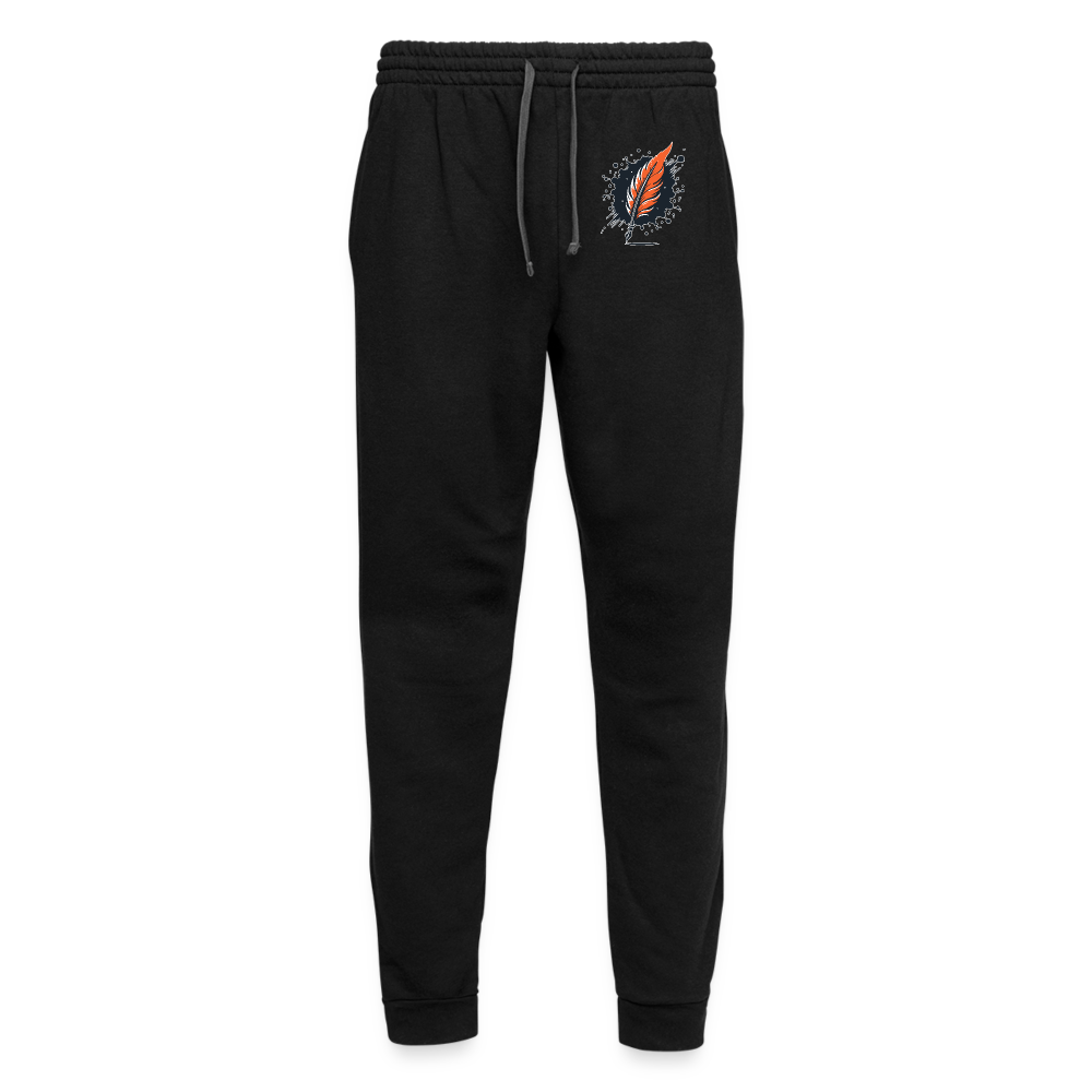 Plain Unisex Joggers with Logo - black/asphalt