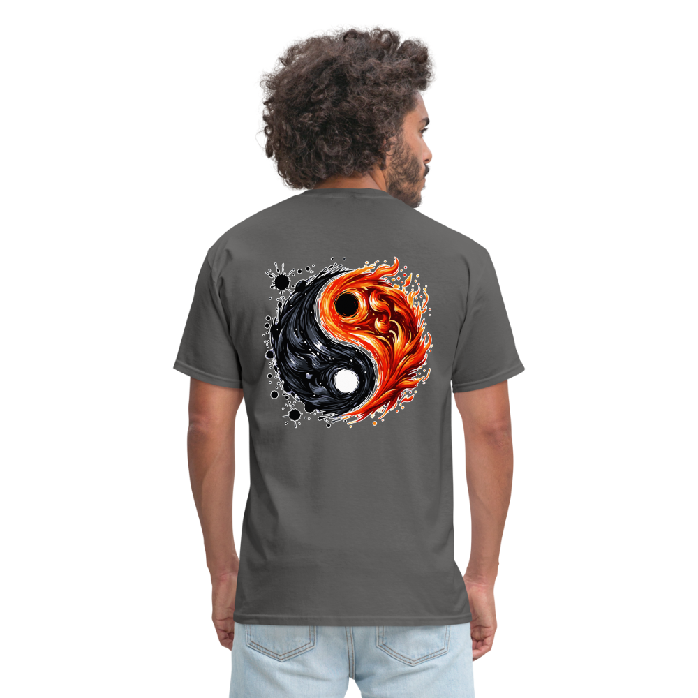 Official Yin and Yang Ink and Ember Unisex Classic T-Shirt with Logo - charcoal