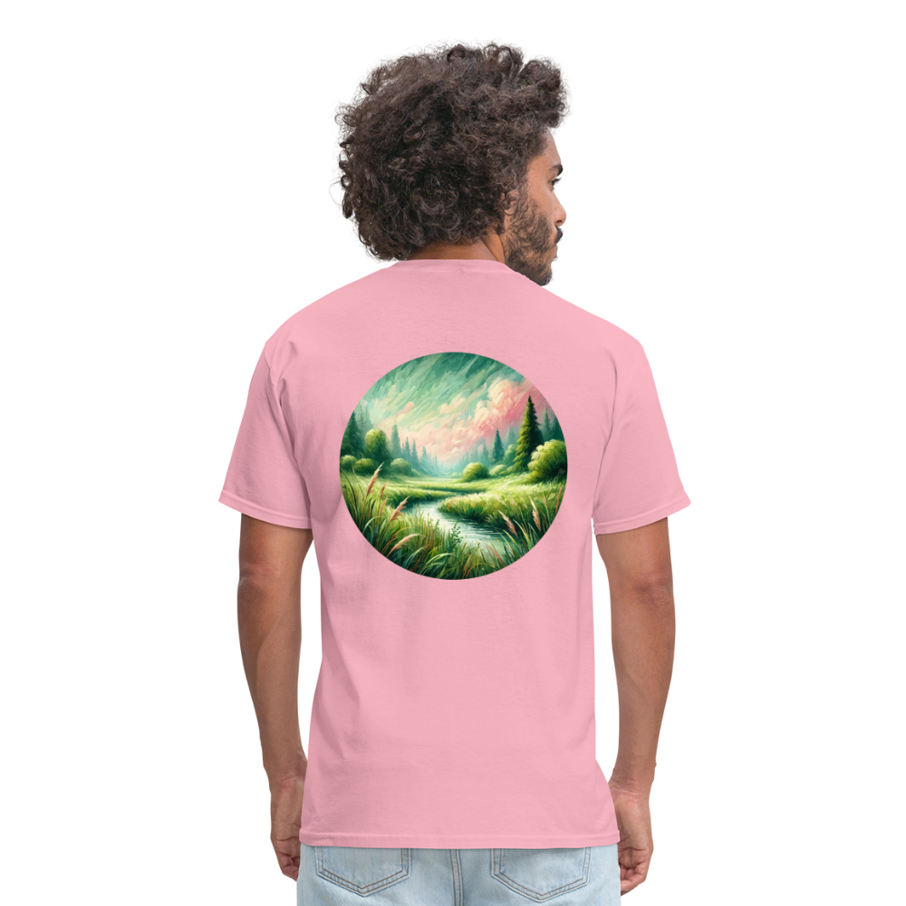 Meadow Graphic Unisex Classic T-Shirt with Logo - pink