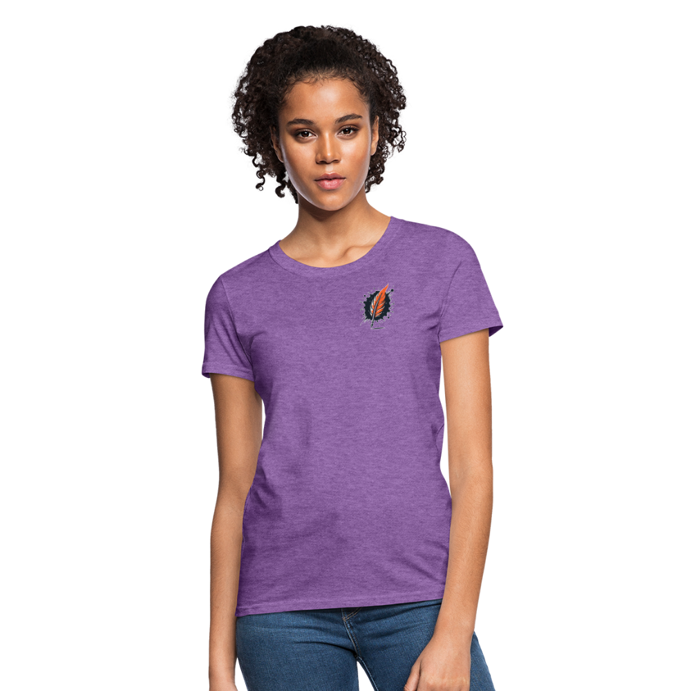 Women's Desert Sunset Graphic T-Shirt with Logo - purple heather