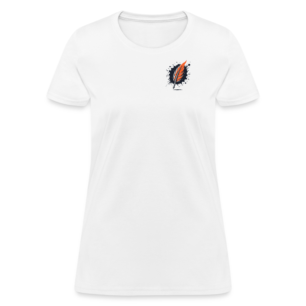 Plain Women's T-Shirt with Logo - white