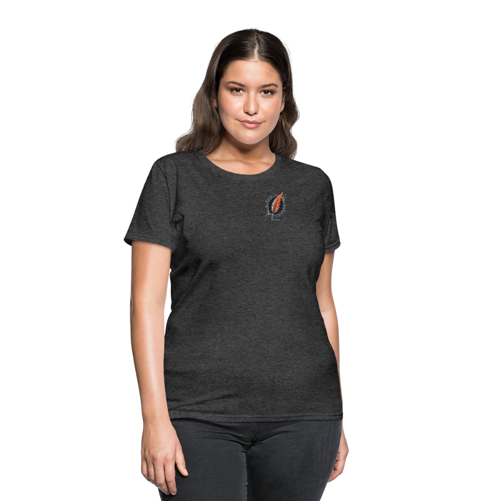 Plain Women's T-Shirt with Logo - heather black