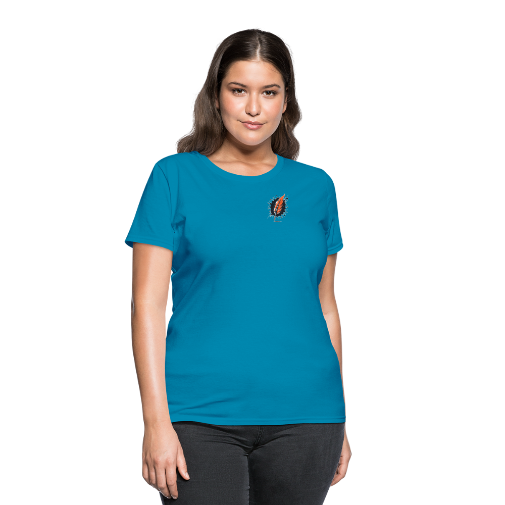 Women's Australian Shepherd Prairie T-Shirt with Logo - turquoise