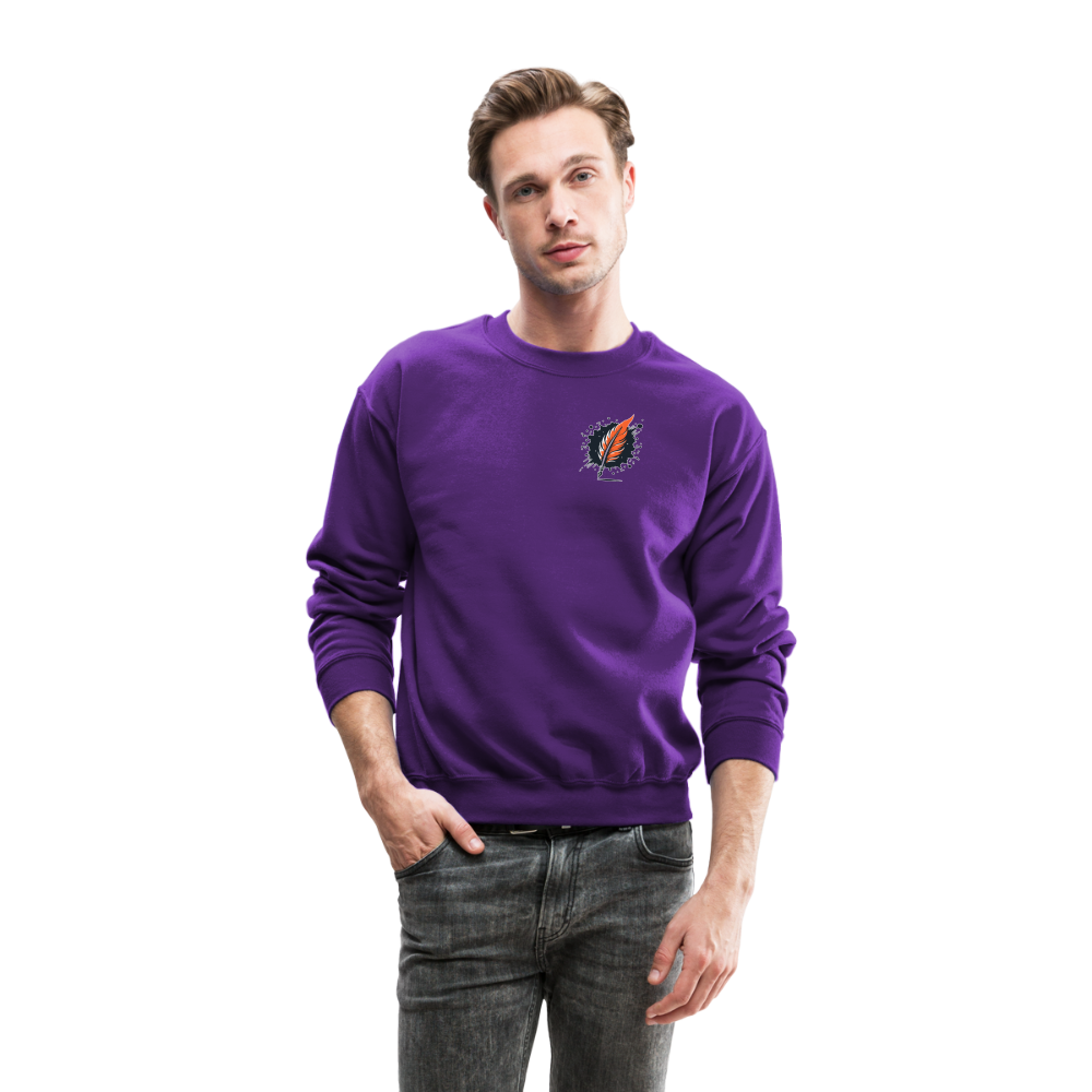 Phoenix Graphic Crewneck Sweatshirt with Logo - purple