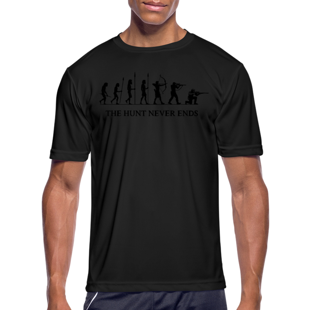 A Hunter's Evolution Moisture Wicking Performance T-Shirt with Logo - black