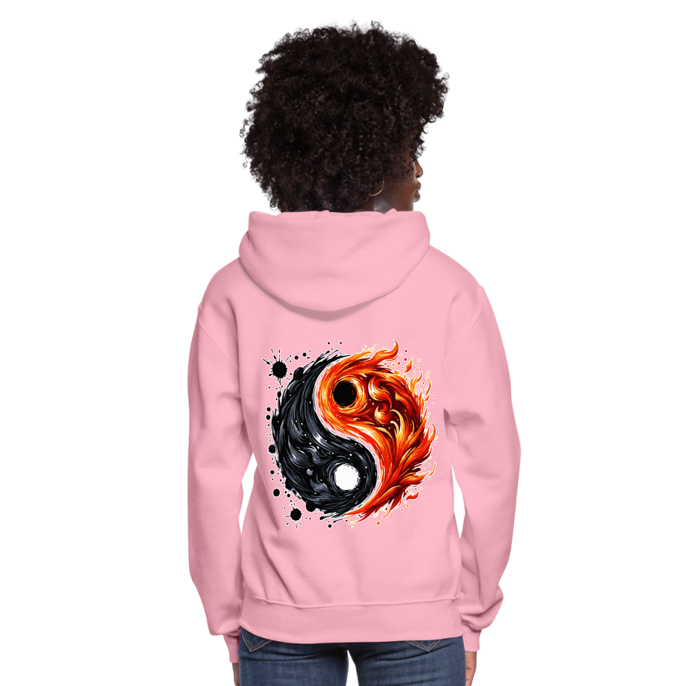 Women's Official Ink and Ember  Yin and Yang Hoodie with Logo - classic pink