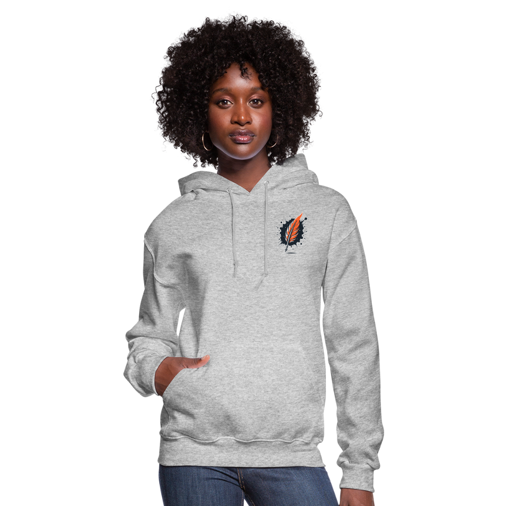 Women's Fine Line Labrador Graphic Hoodie with Logo - heather gray