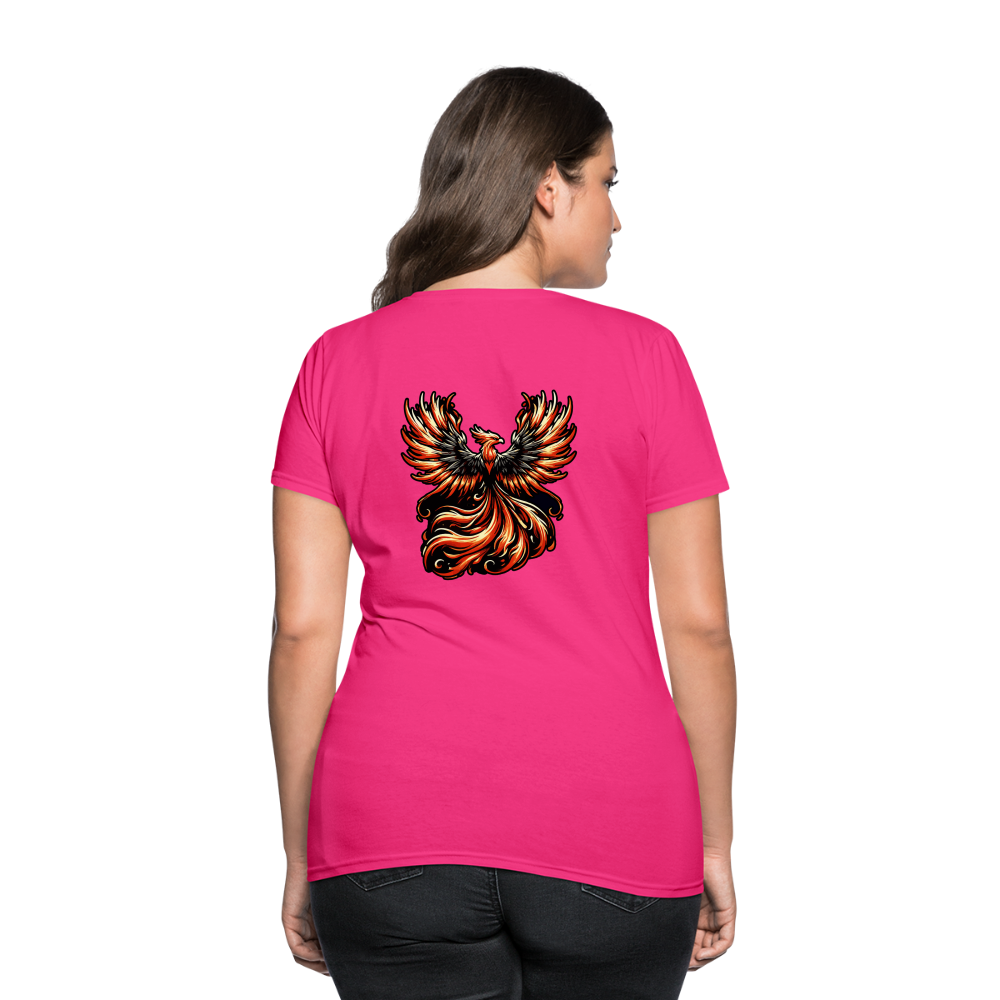 Women's Phoenix Graphic T-Shirt with Logo - fuchsia