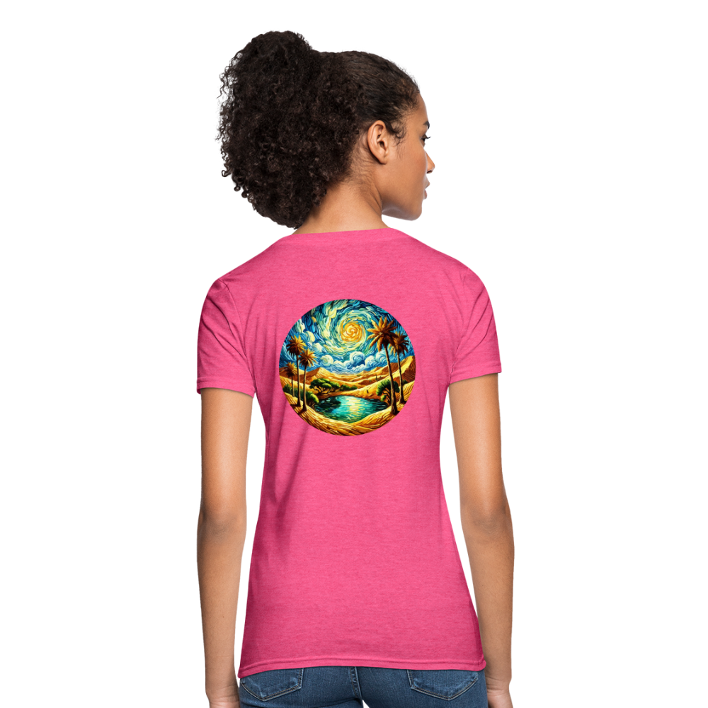 Women's Desert Oasis T-Shirt with Logo - heather pink