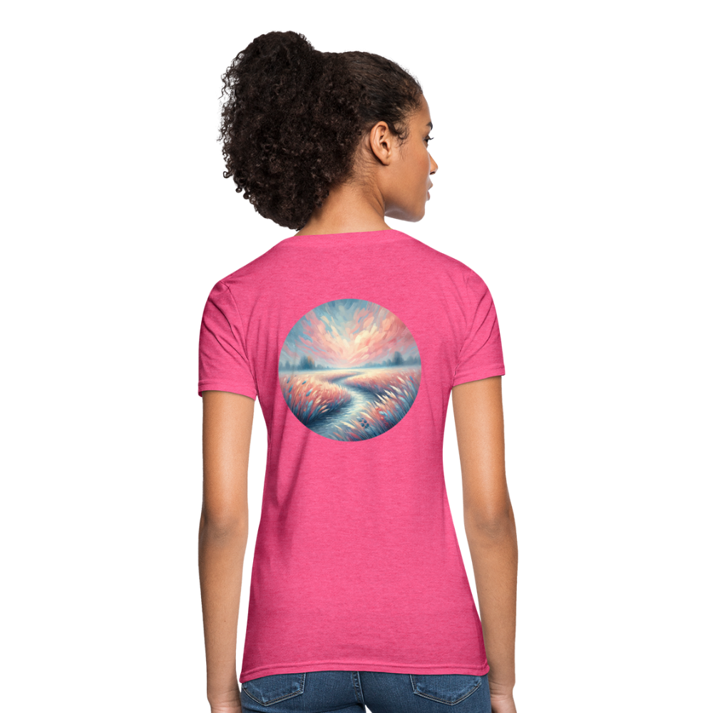 Women's River Meadow Graphic T-Shirt with Logo - heather pink