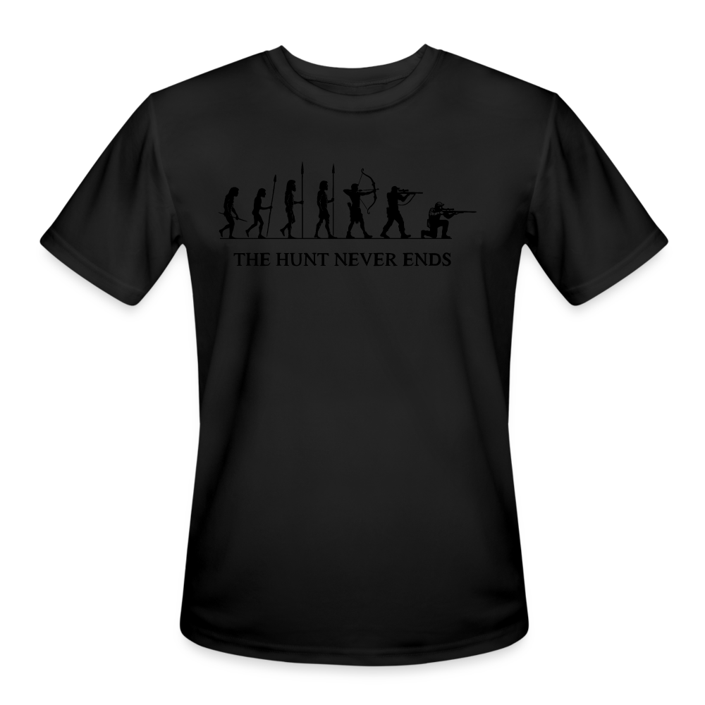 A Hunter's Evolution Moisture Wicking Performance T-Shirt with Logo - black