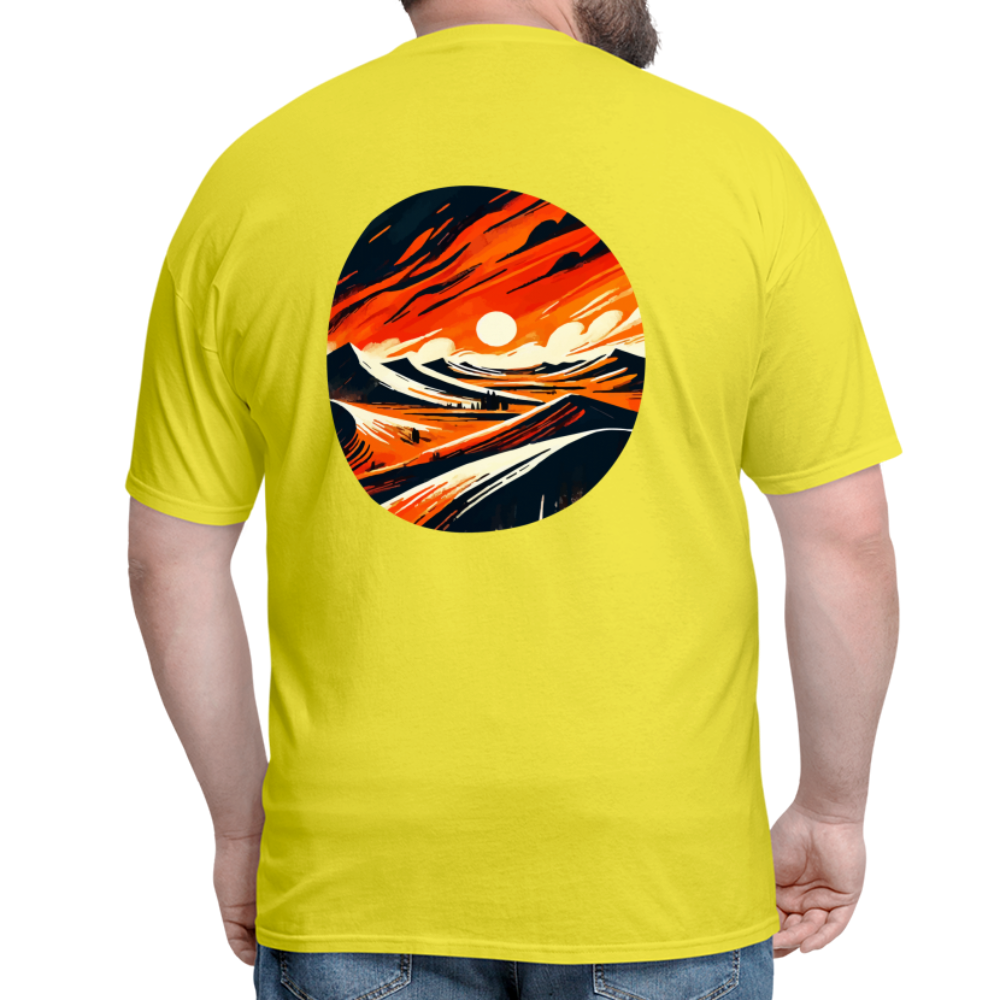 Desert Dunes Unisex Classic T-Shirt with Logo - yellow