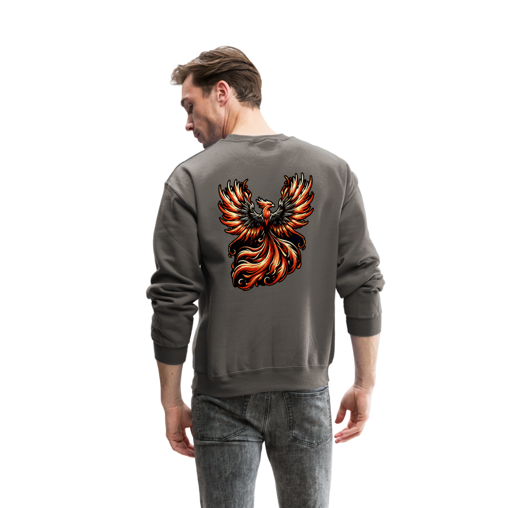 Phoenix Graphic Crewneck Sweatshirt with Logo - asphalt gray