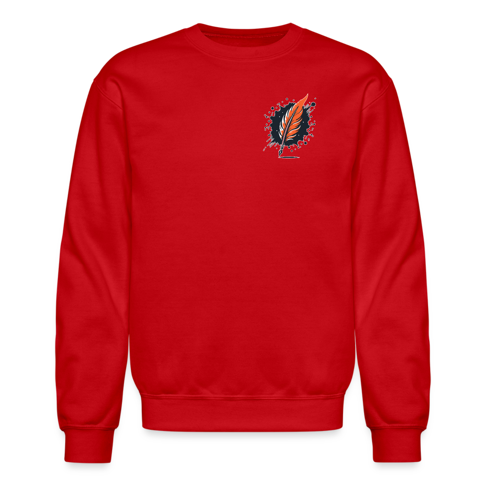 Official Yin and Yang Ink and Ember Company Crewneck Sweatshirt with Logo - red