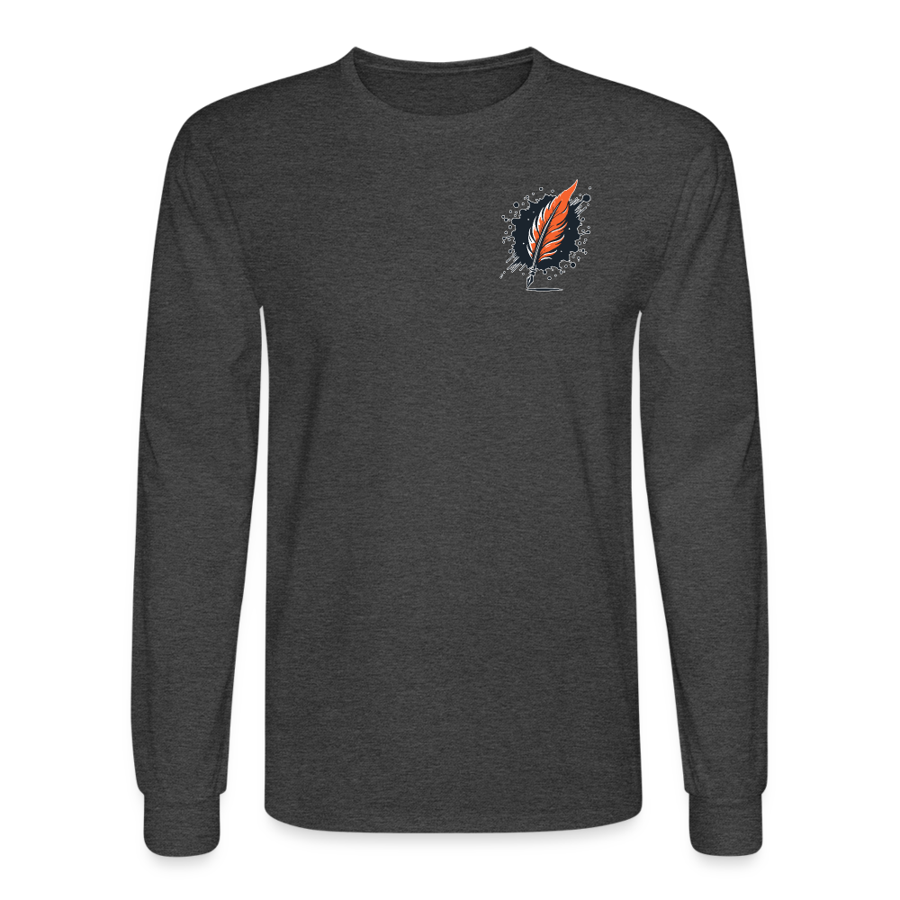 Men's Official Ink and Ember  Yin and Yang Long Sleeve Shirt with Logo - heather black